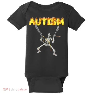 Autism Skeleton Meme Baby Bodysuit