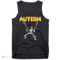 Autism Skeleton Meme Tank Top thumb 0