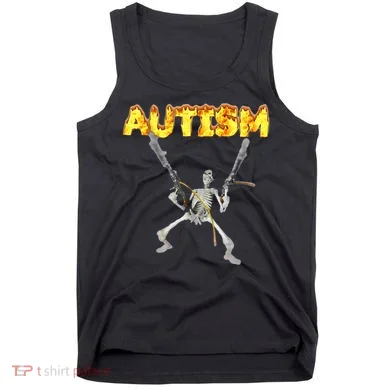 Autism Skeleton Meme Tank Top
