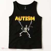 Autism Skeleton Meme Tank Top thumb 2