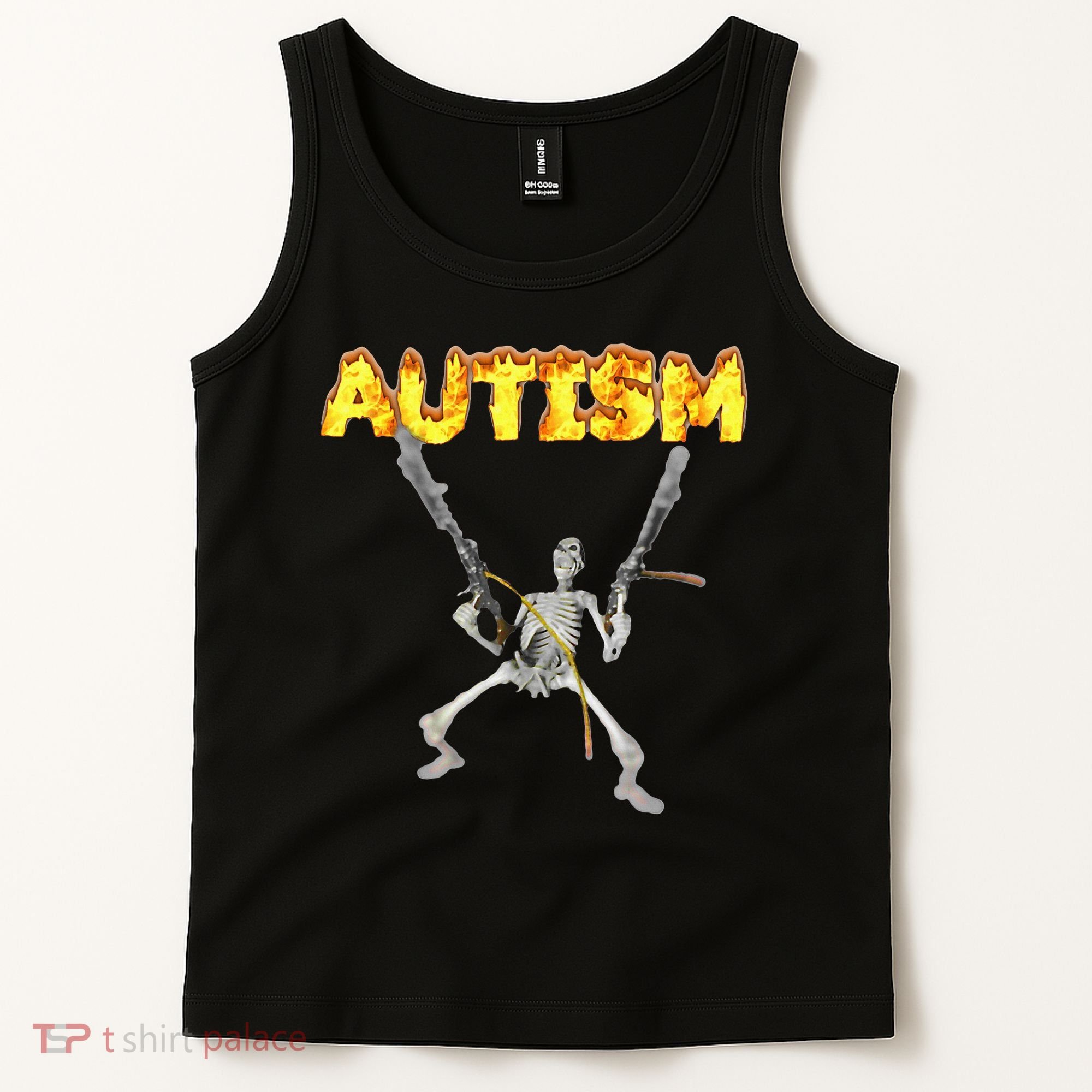 Autism Skeleton Meme Tank Top