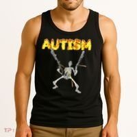 Autism Skeleton Meme Tank Top thumb 3