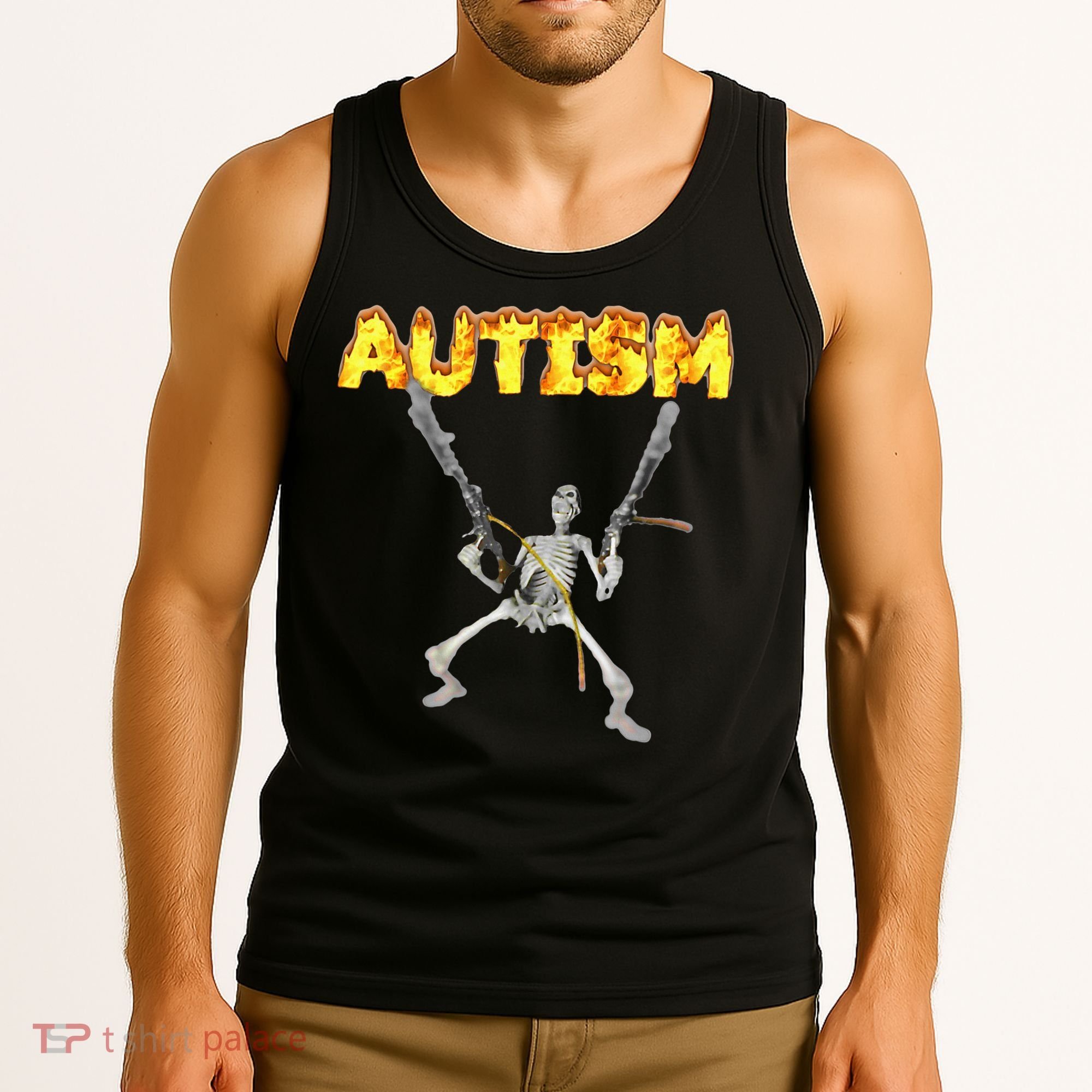 Autism Skeleton Meme Tank Top