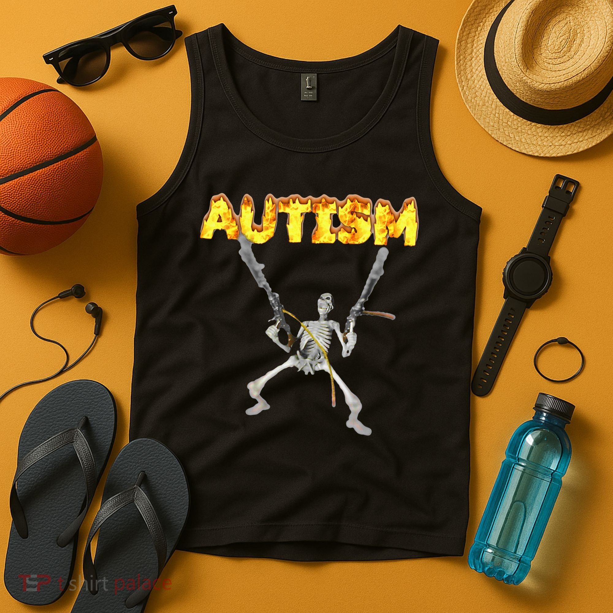 Autism Skeleton Meme Tank Top