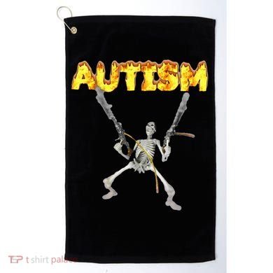 Autism Skeleton Meme Golf Towel