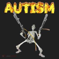 Autism Skeleton Meme Golf Towel thumb 3