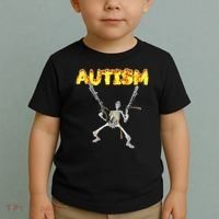 Autism Skeleton Meme Toddler T-Shirt thumb 2