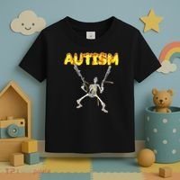Autism Skeleton Meme Toddler T-Shirt thumb 3