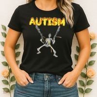 Autism Skeleton Meme Women's T-Shirt thumb 2