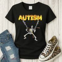 Autism Skeleton Meme Women's T-Shirt thumb 3