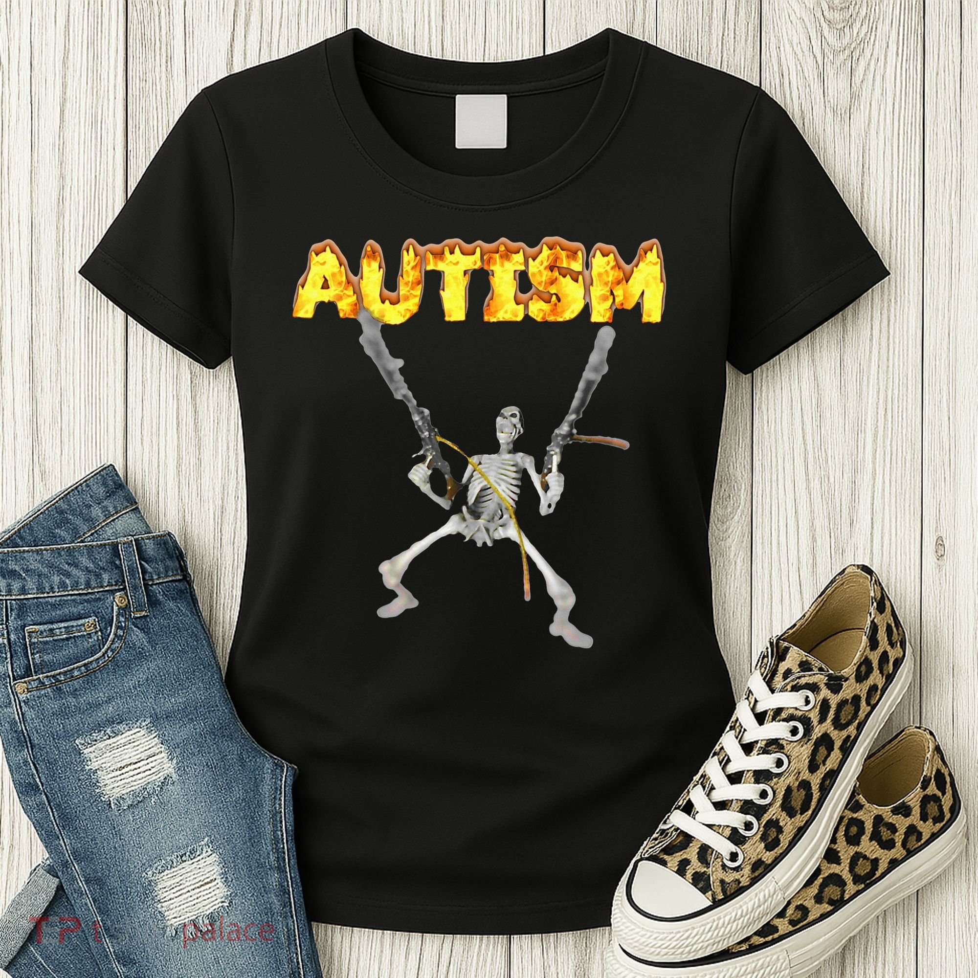 Autism Skeleton Meme Women's T-Shirt