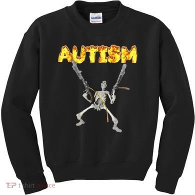 Autism Skeleton Meme Kids Sweatshirt