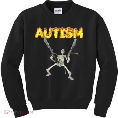 Autism Skeleton Meme Kids Sweatshirt