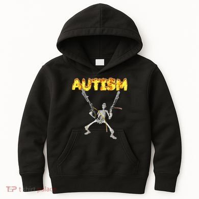Autism Skeleton Meme Kids Hoodie