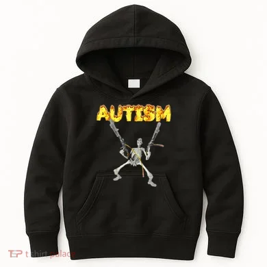 Autism Skeleton Meme Kids Hoodie