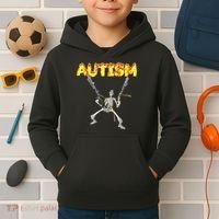 Autism Skeleton Meme Kids Hoodie thumb 2