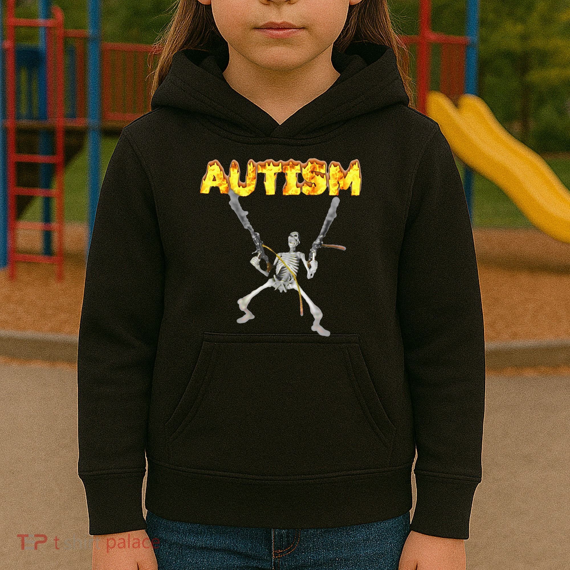 Autism Skeleton Meme Kids Hoodie