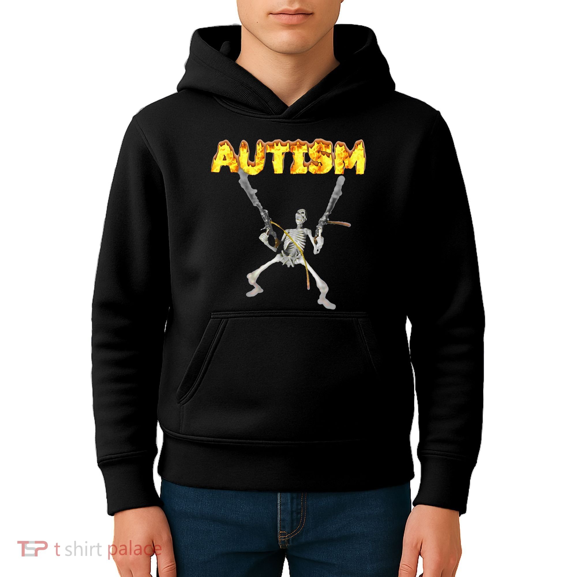 Autism Skeleton Meme Kids Hoodie