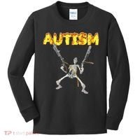 Autism Skeleton Meme Kids Long Sleeve Shirt thumb 0