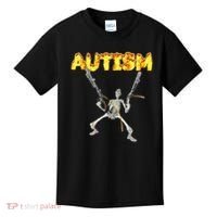 Autism Skeleton Meme Kids T-Shirt thumb 0