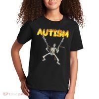 Autism Skeleton Meme Kids T-Shirt thumb 2