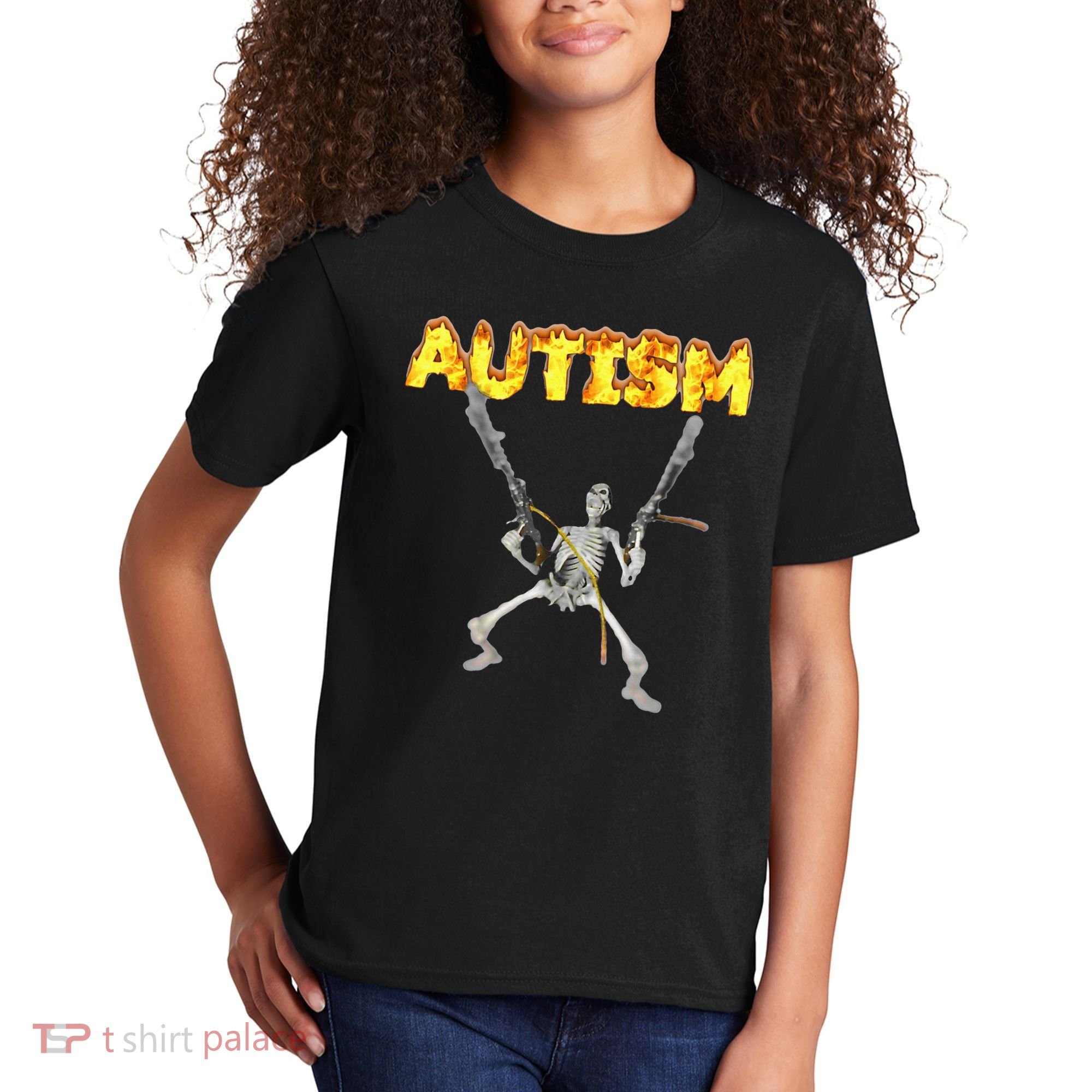 Autism Skeleton Meme Kids T-Shirt