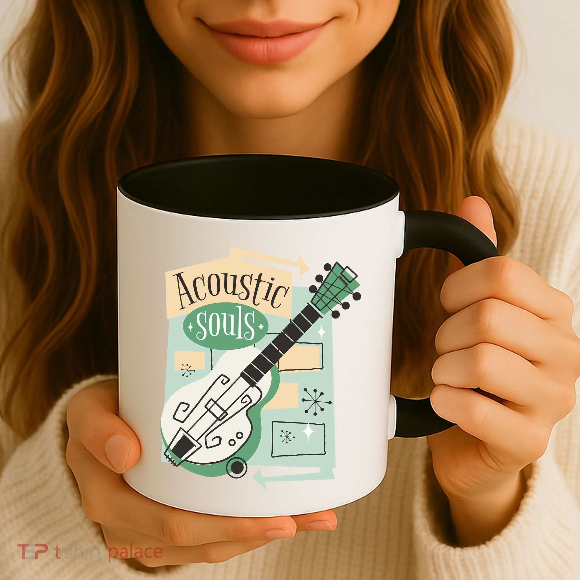 Acoustic Souls Musical Guitar Coffee Mug