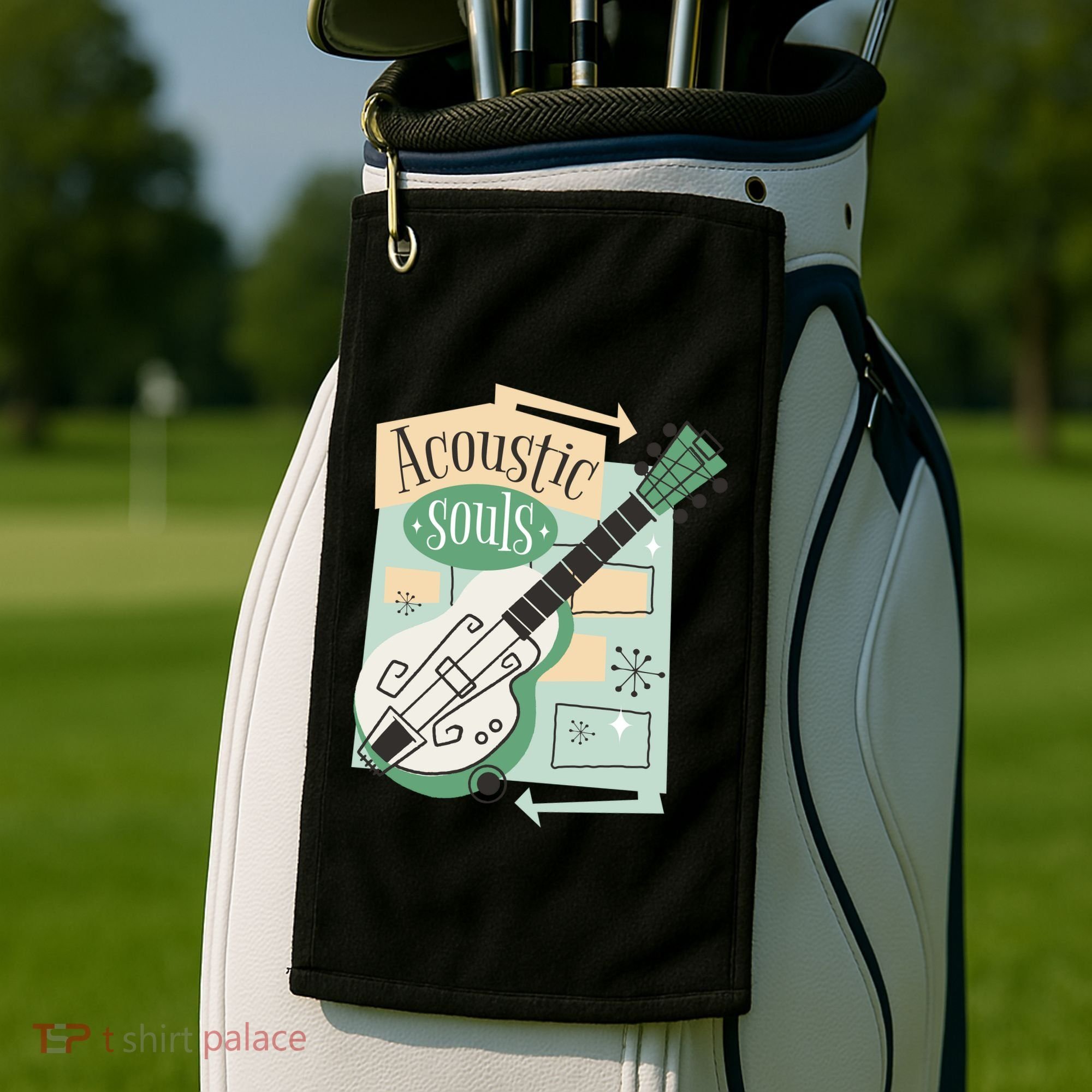 Acoustic Souls Musical Guitar Golf Towel
