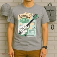 Acoustic Souls Musical Guitar T-Shirt thumb 6