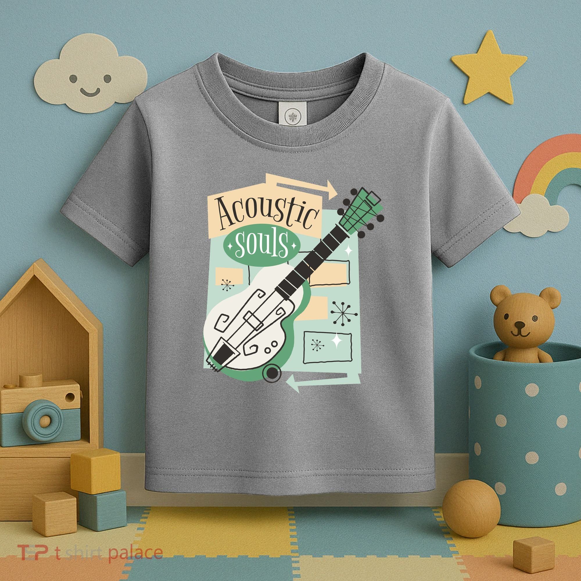 Acoustic Souls Musical Guitar Toddler T-Shirt