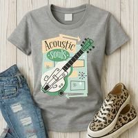 Acoustic Souls Musical Guitar Women's T-Shirt thumb 3