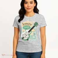 Acoustic Souls Musical Guitar Women's T-Shirt thumb 4