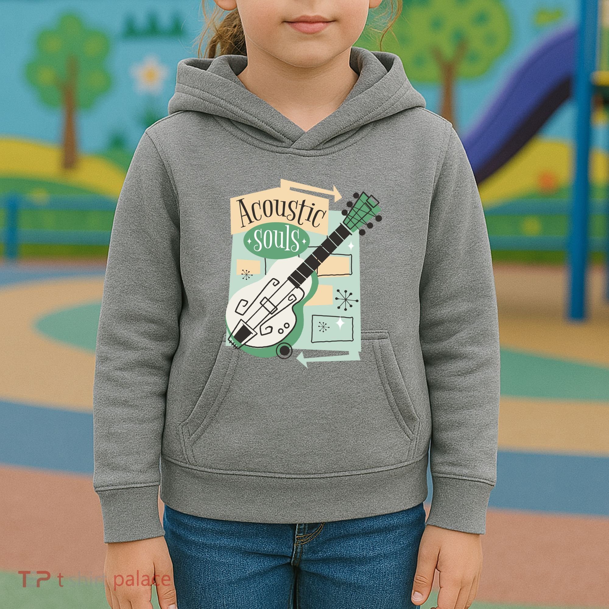 Acoustic Souls Musical Guitar Kids Hoodie