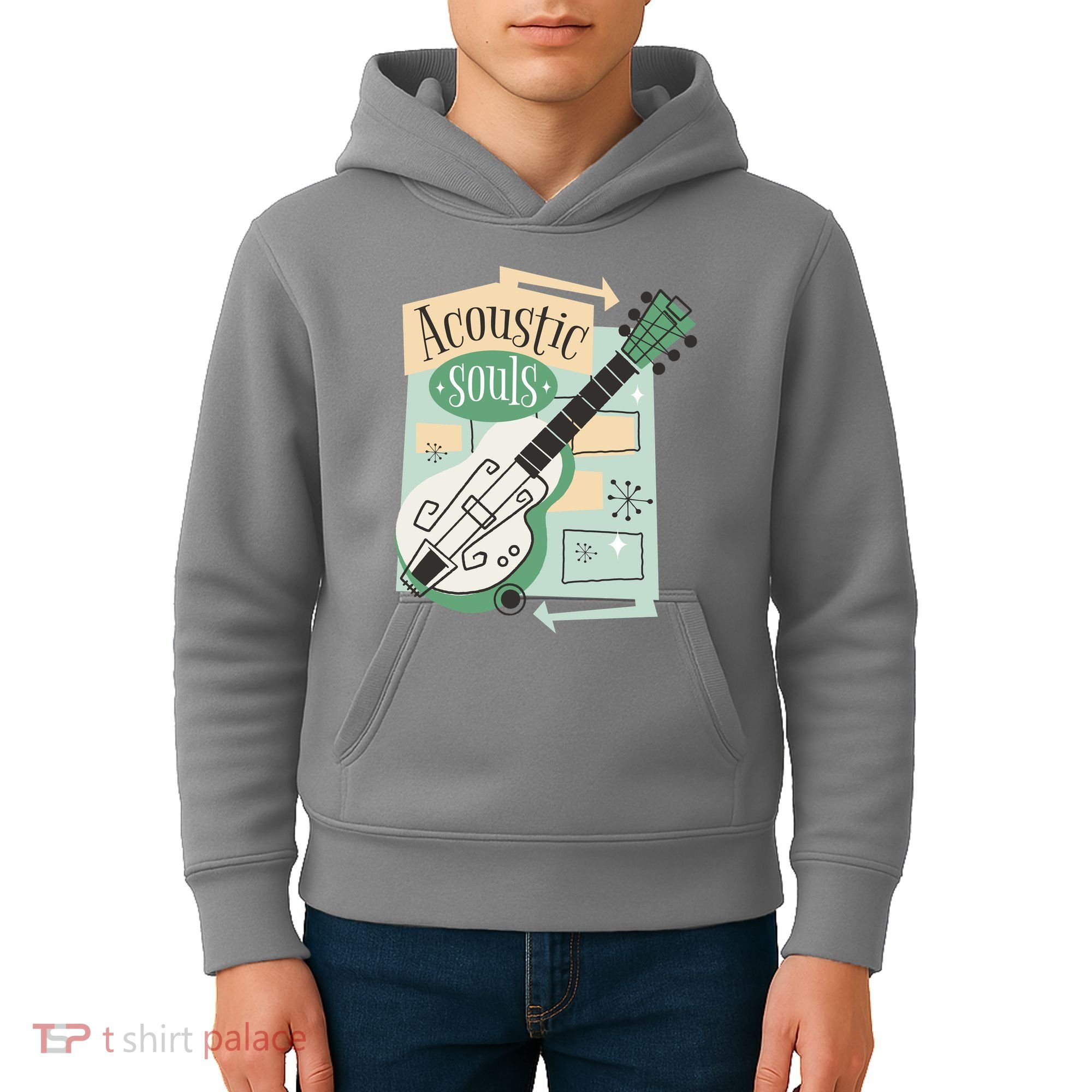 Acoustic Souls Musical Guitar Kids Hoodie