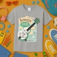 Acoustic Souls Musical Guitar Kids T-Shirt thumb 3