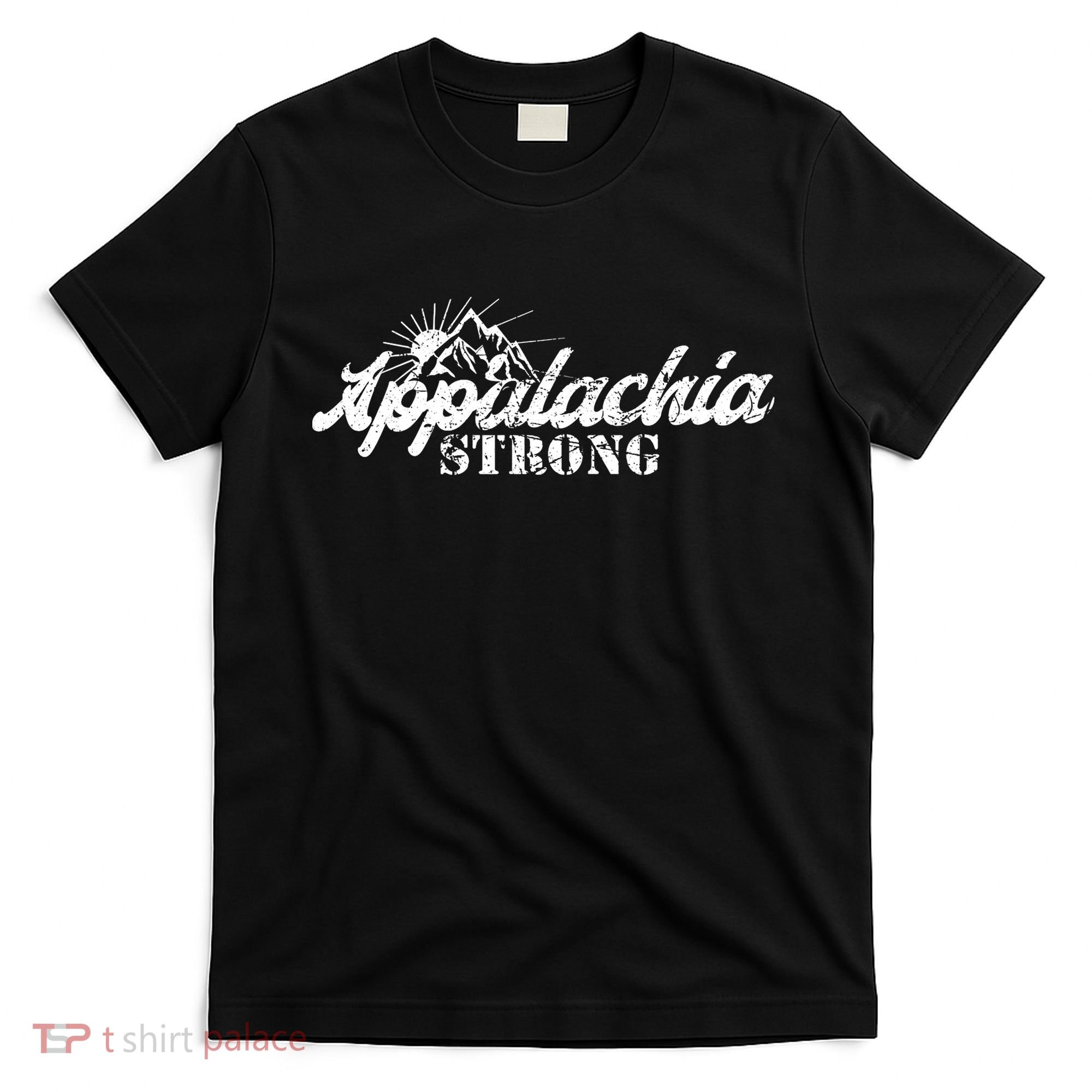 Appalachia Strong Mountain Silhouette Typography T-Shirt
