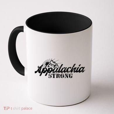 Appalachia Strong Mountain Silhouette Typography Coffee Mug
