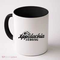Appalachia Strong Mountain Silhouette Typography Coffee Mug thumb 0
