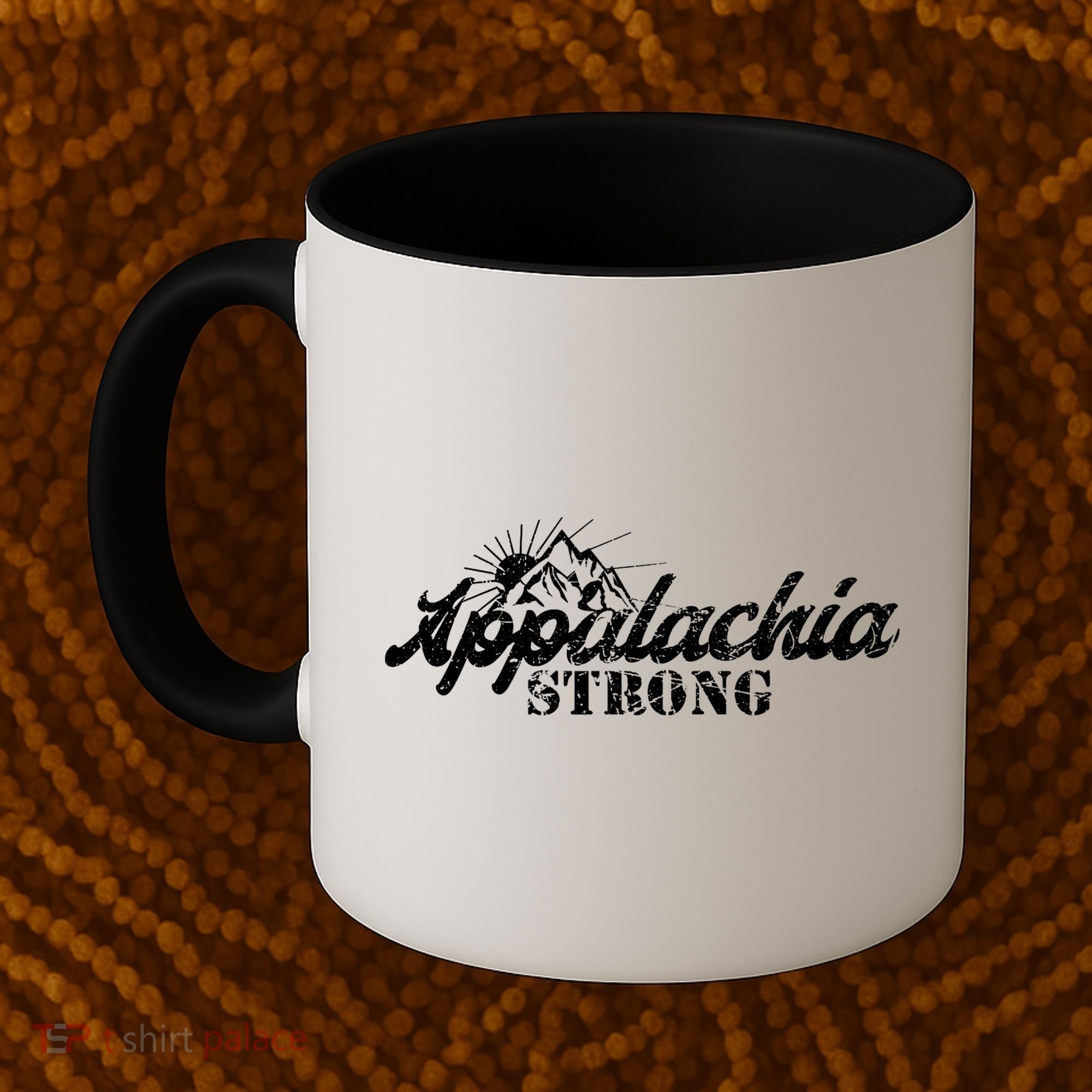 Appalachia Strong Mountain Silhouette Typography Coffee Mug