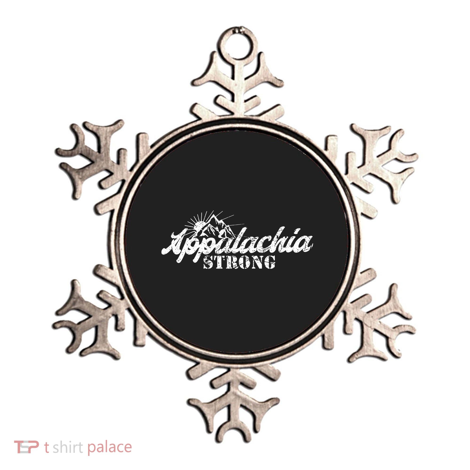 Appalachia Strong Mountain Silhouette Typography Ornament