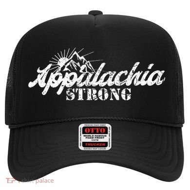 Appalachia Strong Mountain Silhouette Typography Hat