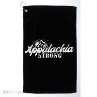 Appalachia Strong Mountain Silhouette Typography Golf Towel thumb 0