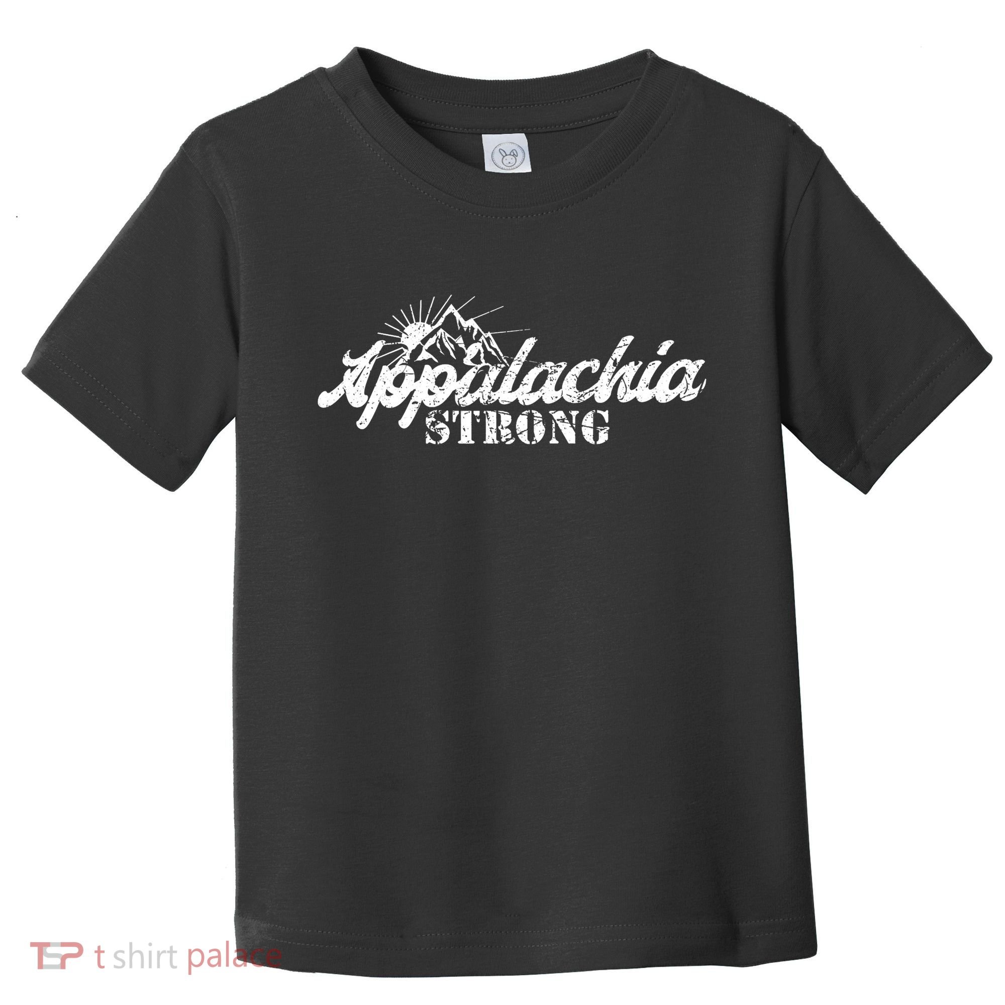 Appalachia Strong Mountain Silhouette Typography Toddler T-Shirt