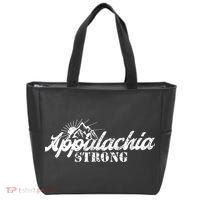 Appalachia Strong Mountain Silhouette Typography Tote Bag thumb 0