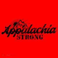 Appalachia Strong Mountain Silhouette Typography Santa Hat thumb 1