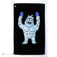 Abominable Snow Monster Christmas Abominable Snowman Golf Towel thumb 0