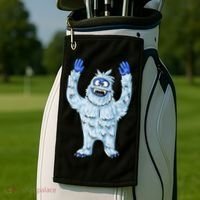Abominable Snow Monster Christmas Abominable Snowman Golf Towel thumb 2