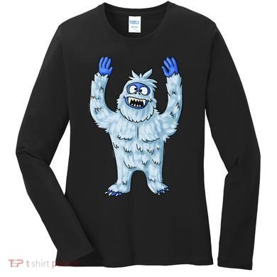 Abominable Snow Monster Christmas Abominable Snowman Women's Long Sleeve Shirt