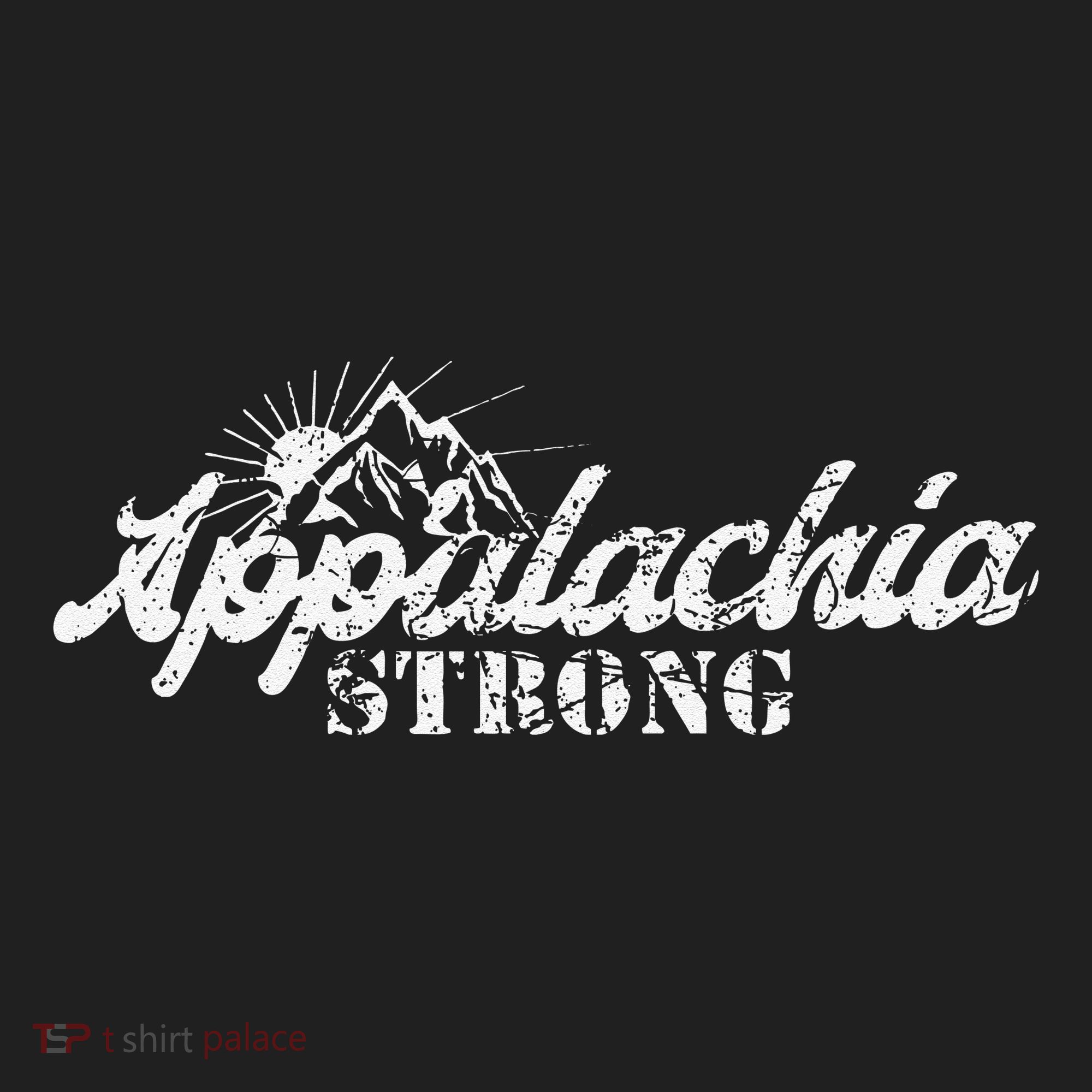 Appalachia Strong Mountain Silhouette Typography Women's Sweatshirt