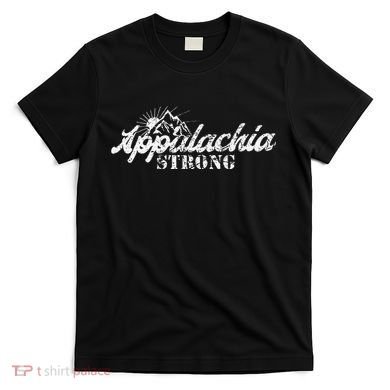 Appalachia Strong Mountain Silhouette Typography T-Shirt